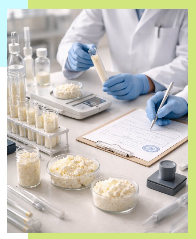 Сертификация творога в Учалах от 12200 р. под ключ | Алешин-Члы