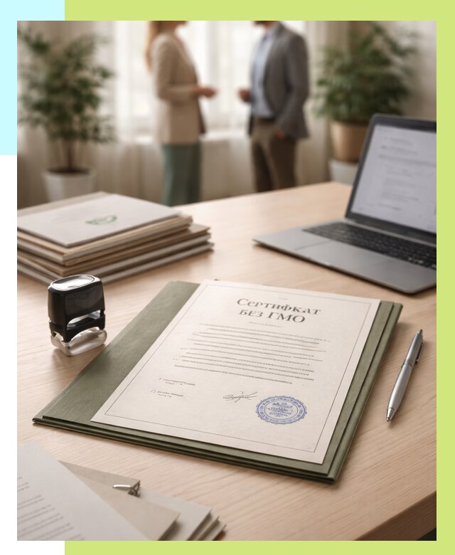 Сертификат без ГМО в Учалах от 7625 р. оформить срочно Алешин-Члы