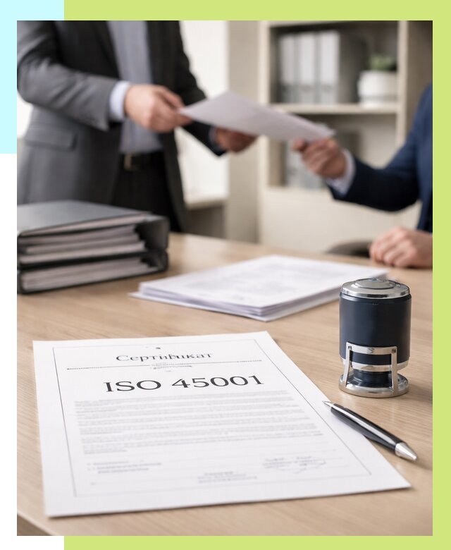 Сертификат ISO 45001 в Учалах под ключ от 45752 р. | Алешин-Члы
