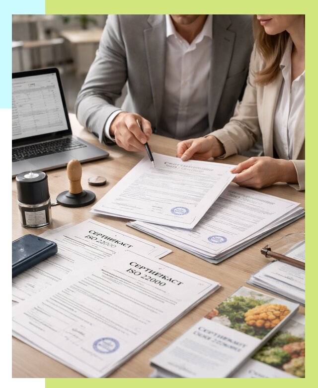 Сертификат ISO 22000 в Учалах от 40668 р. под ключ | Алешин-Члы