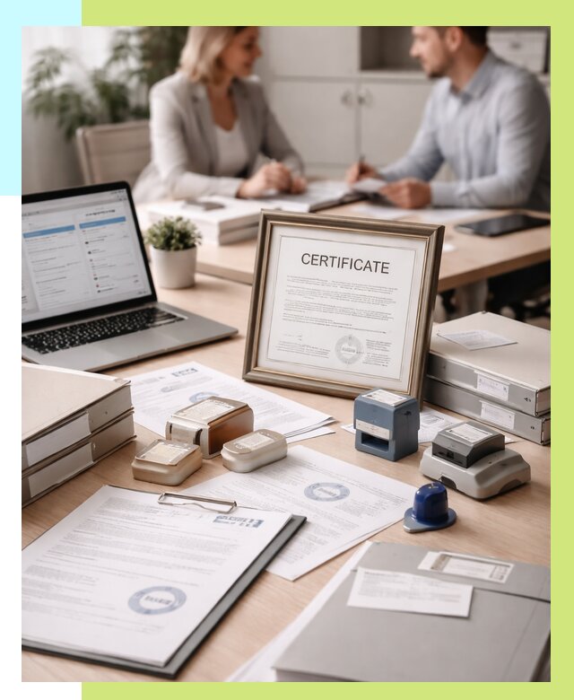 Сертификация компании в Учалах от 45752 р. | Алешин-Члы — заказ